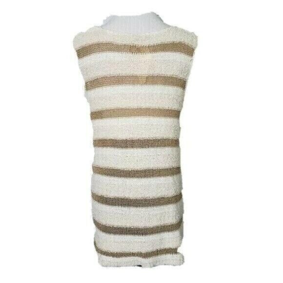 Hem & Thread Sleeveless Striped Knit Sweater Tank Top Womens Size XL Soft - Picture 2 of 7